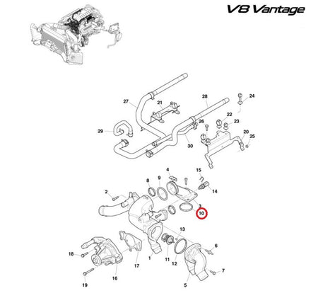 Image of THERMOSTAT HOUSING GASKET SEAL