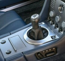 LEATHER GEAR KNOB WITH LEATHER CUFF