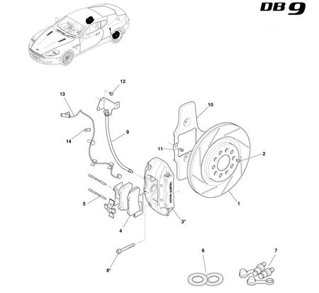 REAR BRAKE PAD WEAR LEAD INDICATOR CABLE