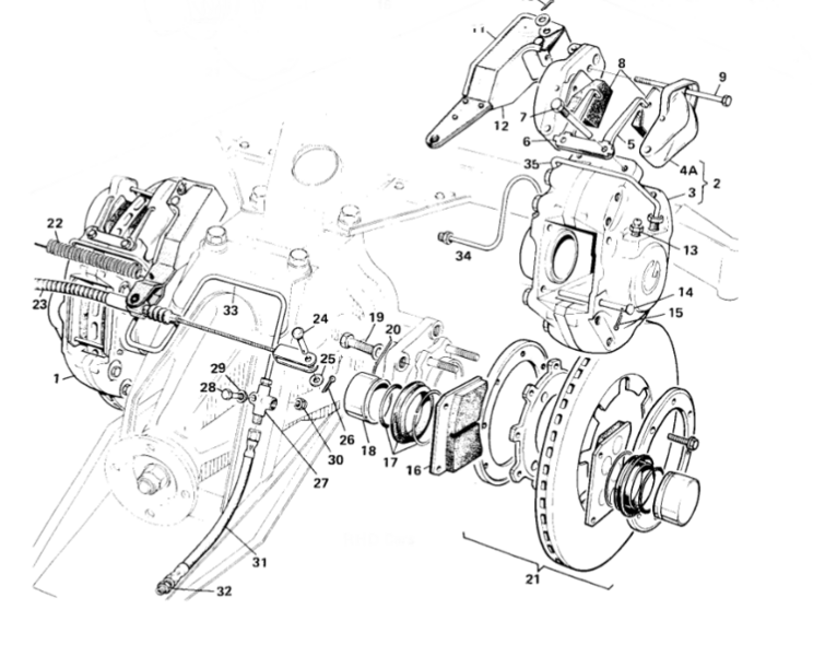 LAGONDA REAR BRAKE CALIPER SERVICE KIT