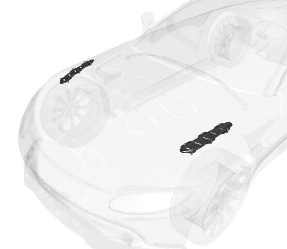 Image of PAIR GLOSS BLACK BONNET VENTS