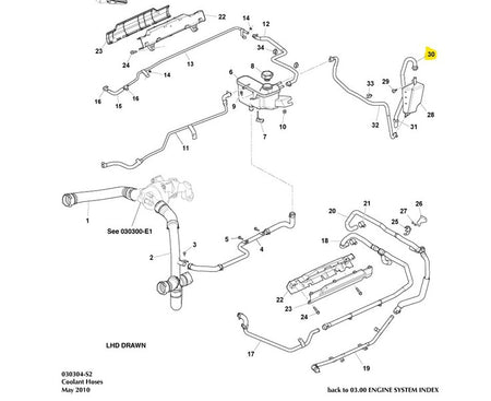 Image of RADIATOR EXPANSION TANK TOP OUTLET HOSE