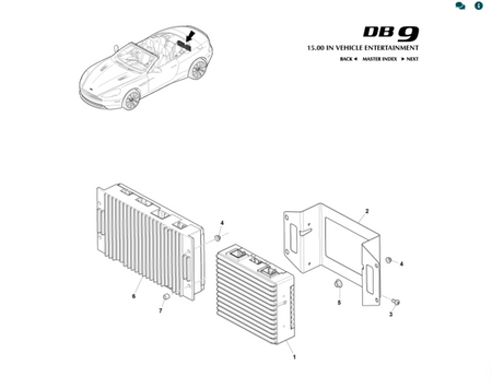 Image of REAR ALPINE SUB AMPLIFIER BRACKET