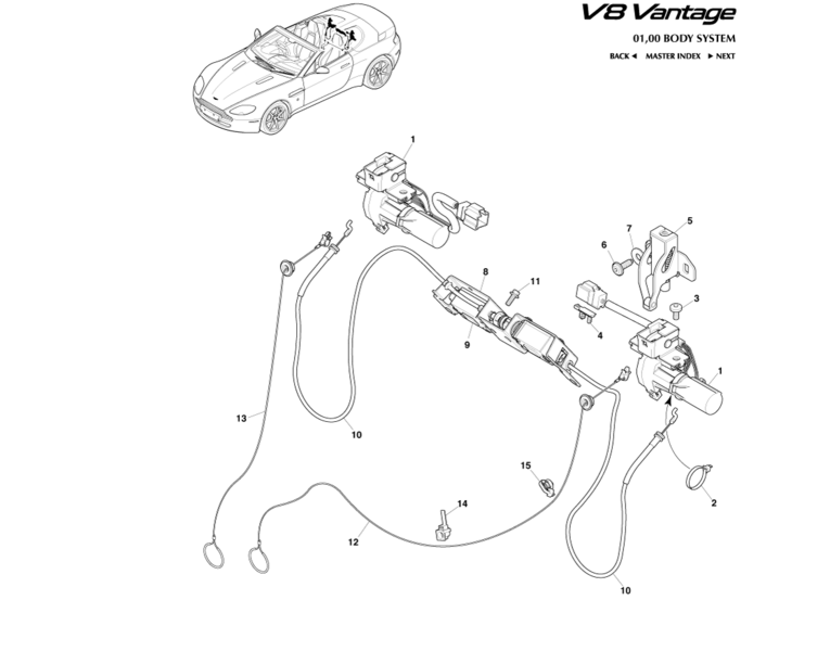 Image of TONNEAU ROOF STRIKER MECHANISM ASSEMBLY