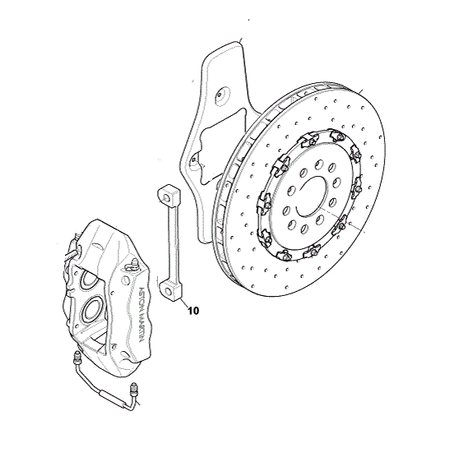 Image of REAR BRAKE SPACER ADAPTOR, MOUNTING BRACKET