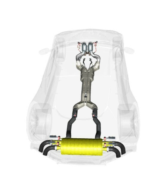 Image of REAR EXHAUST MUFFLER WITH ACTUATORS