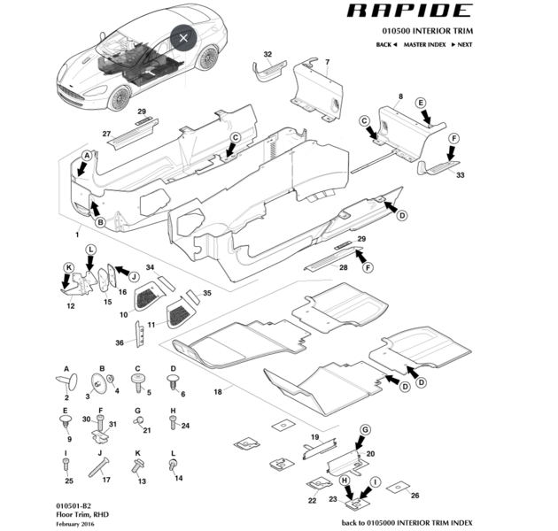 Image of RIGHT HAND RH CARPET FINISHER CLAMP
