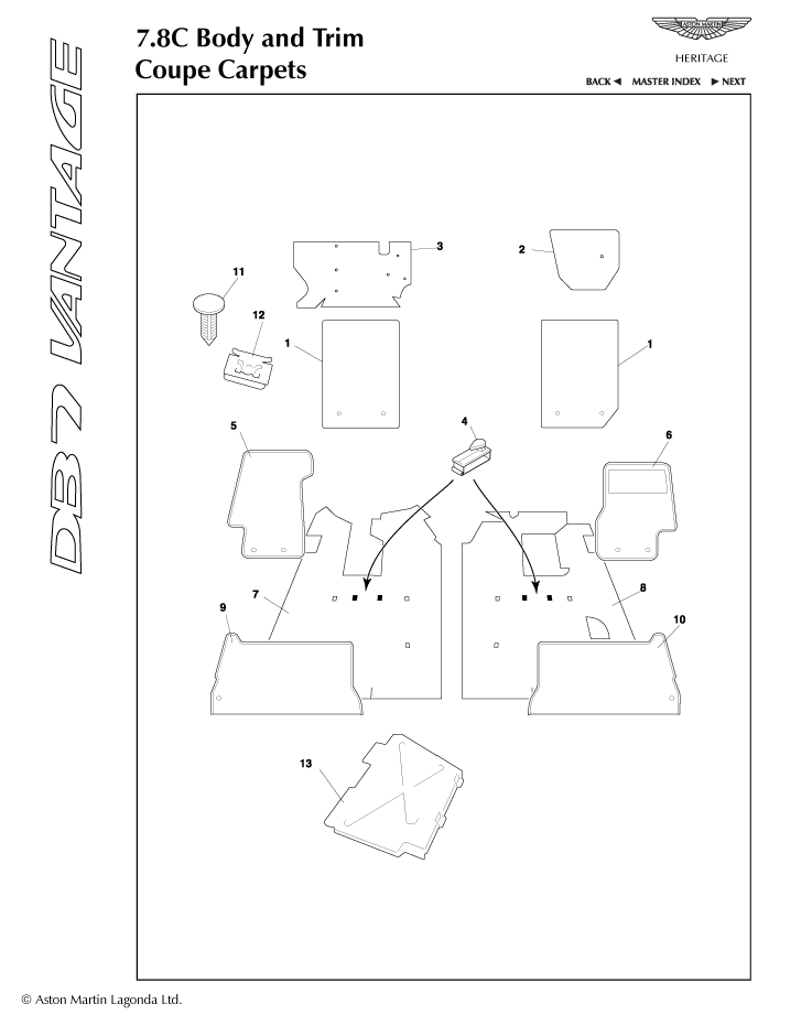 car: DB7 VANTAGE,item_no: -,quantity: 1,reference: DB7_VANTAGE_1-DB7_VANTAGE_7.8c