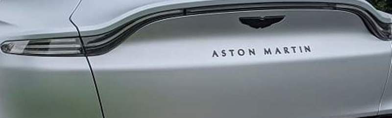 REAR ASTON MARTIN LARGE SCRIPT BADGE - BLACK