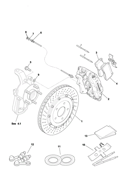 image 2 of clip and pin kit,brake pads (1 clip 2 pins)