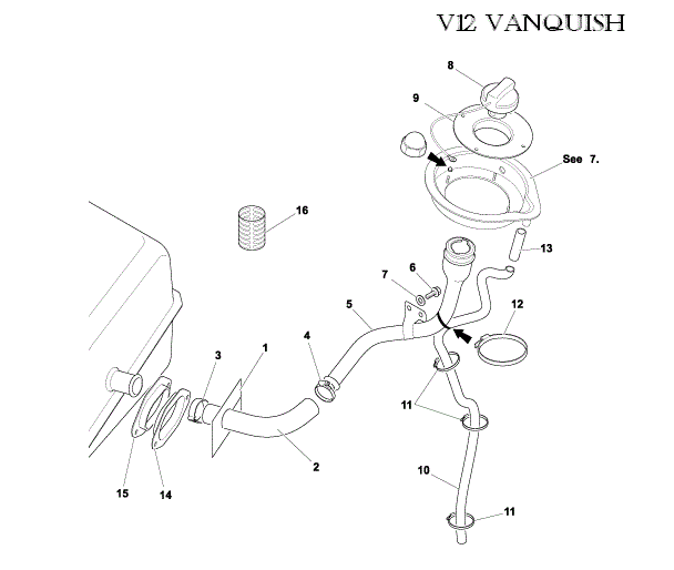Image of FUEL FILLER TO TANK HOSE