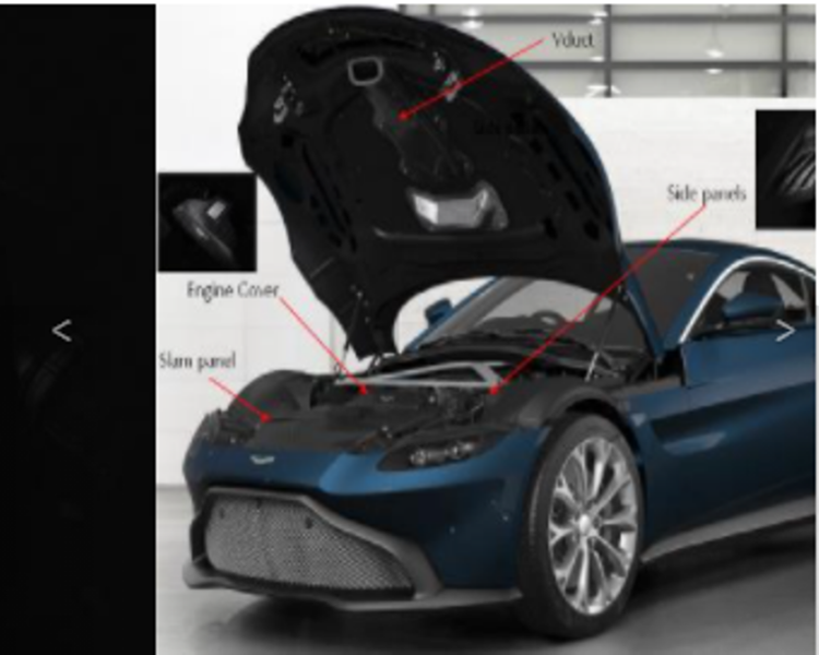 CARBON FIBRE V DUCT PANEL