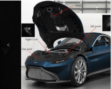 CARBON FIBRE V DUCT PANEL