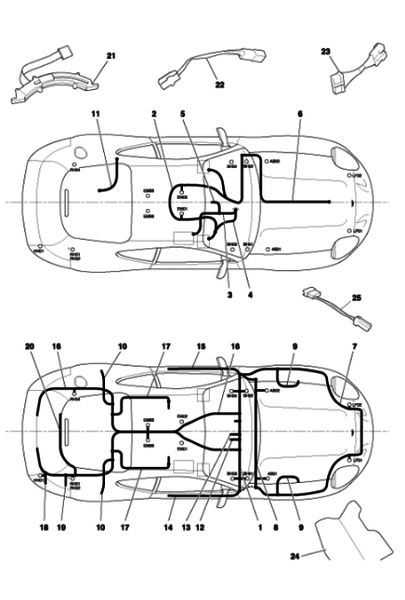 Image of REARWARD WIRING HARNESS VANTAGE