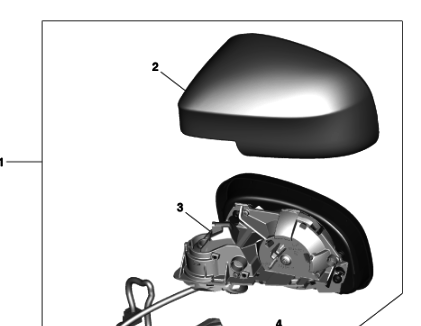 Image of CARBON MIRROR CAP RIGHT HAND