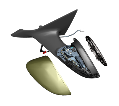 Image of MIRROR SCALP REAR CAP COVER RIGHT HAND