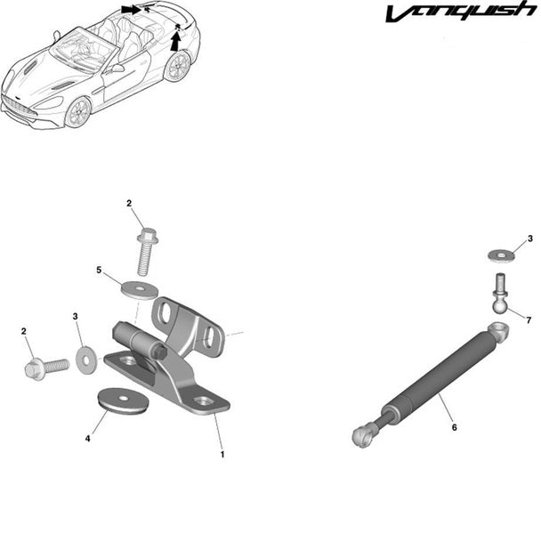 Image of BOOT TRUNK HINGE - VOLANTE