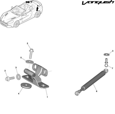 Image of BOOT TRUNK HINGE - VOLANTE