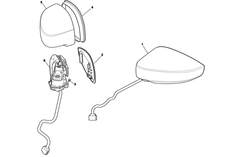 Image of LEFT HEATED WING MIRROR GLASS LEFT HAND DRIVE