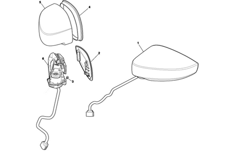 Image of LEFT HEATED WING MIRROR GLASS LEFT HAND DRIVE