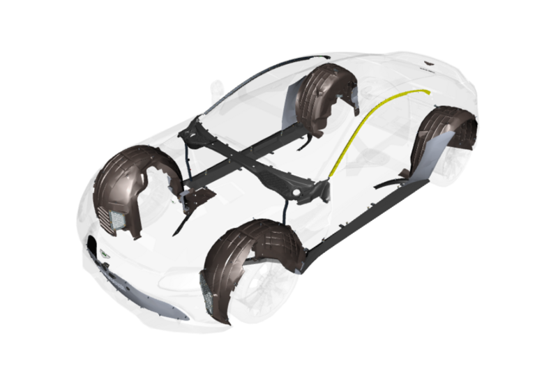 Image of ROOF SIDE TRIM FINISHER - BRIGHT - LEFT