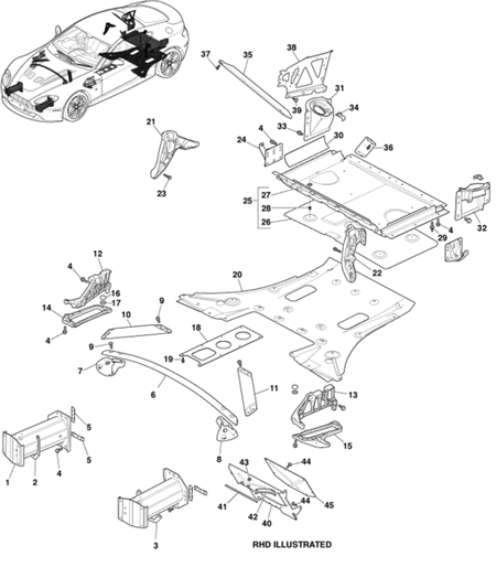 Image of REAR LEFT SHOCK ABSORBER MOUNTING