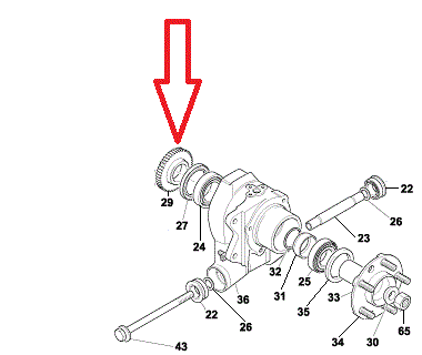 Image of REAR WHEEL HUB ABS SENSOR ROTOR SPROCKET