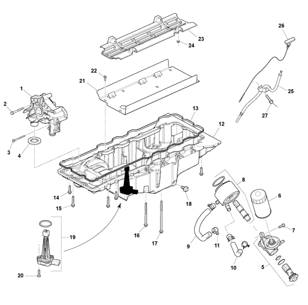 Image of ENGINE OIL COOL OUTLET HOSE