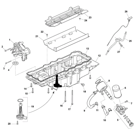 Image of ENGINE OIL COOL OUTLET HOSE